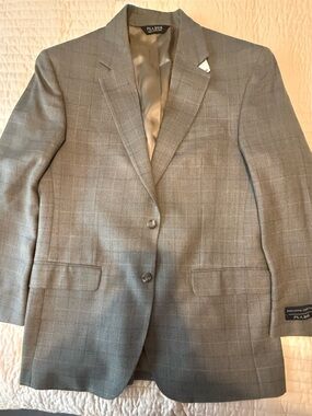 Jos. A. Bank Light Gray Plaid Sport Coat